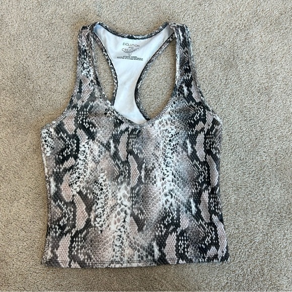 EVOLUTION and Creation animal snake print tank top size L - Picture 4 of 9